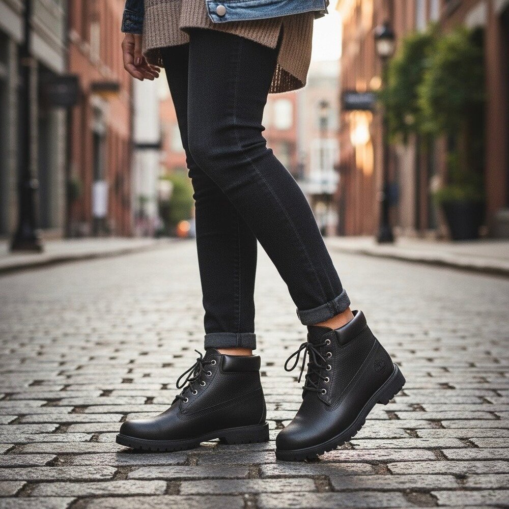 Timberland Nellie Black Leather Chukka Boot • Waterproof Streetwear Urban Grunge